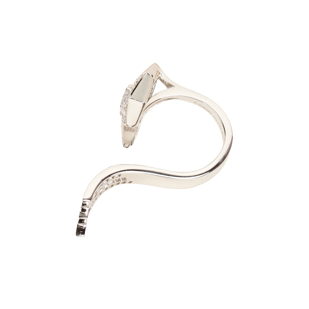 CCRS014 18K White Gold and diamond Comète Géode ring - ccjewelryacc