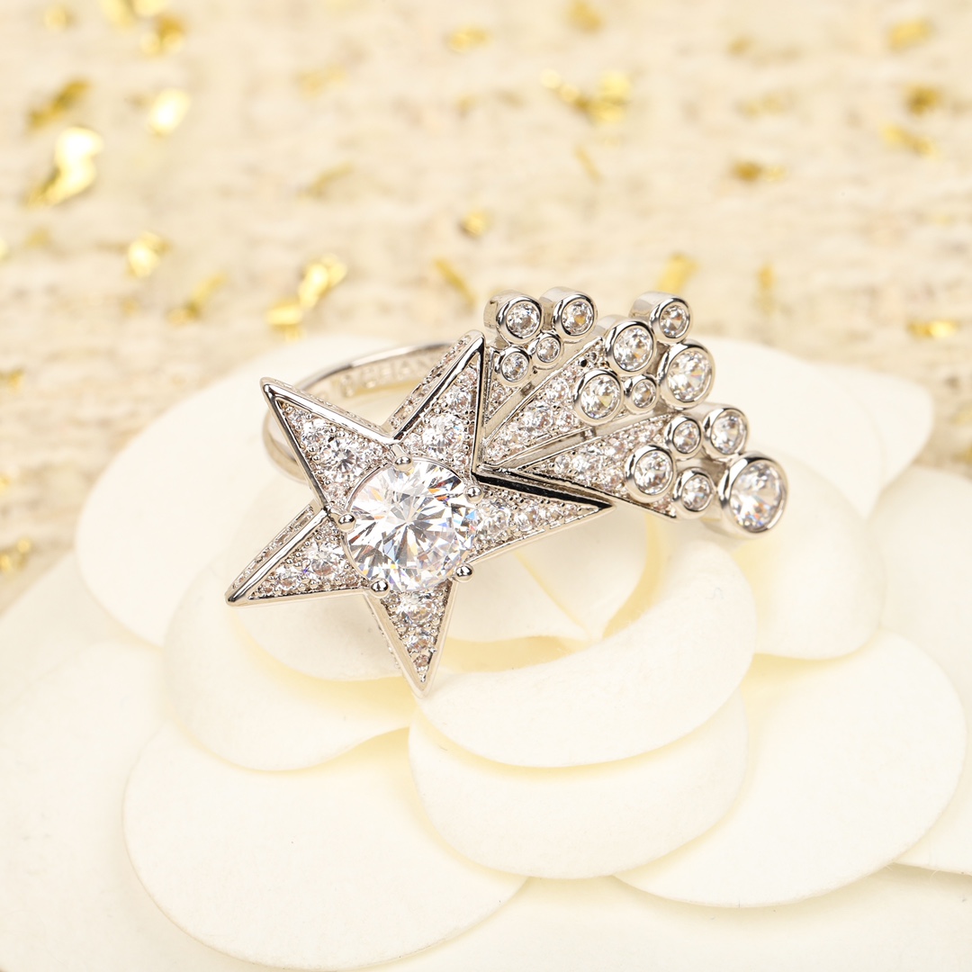 CCRS015 18K White Gold and diamond Comète Géode ring - ccjewelryacc