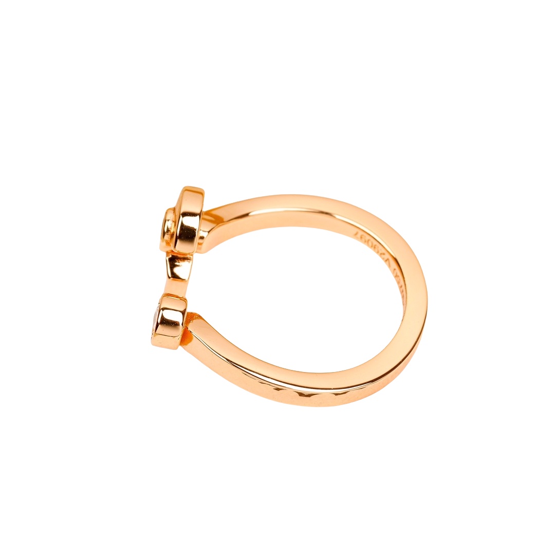 CCRS017 18K Rose Gold and diamond Chanel No 5 ring - ccjewelryacc