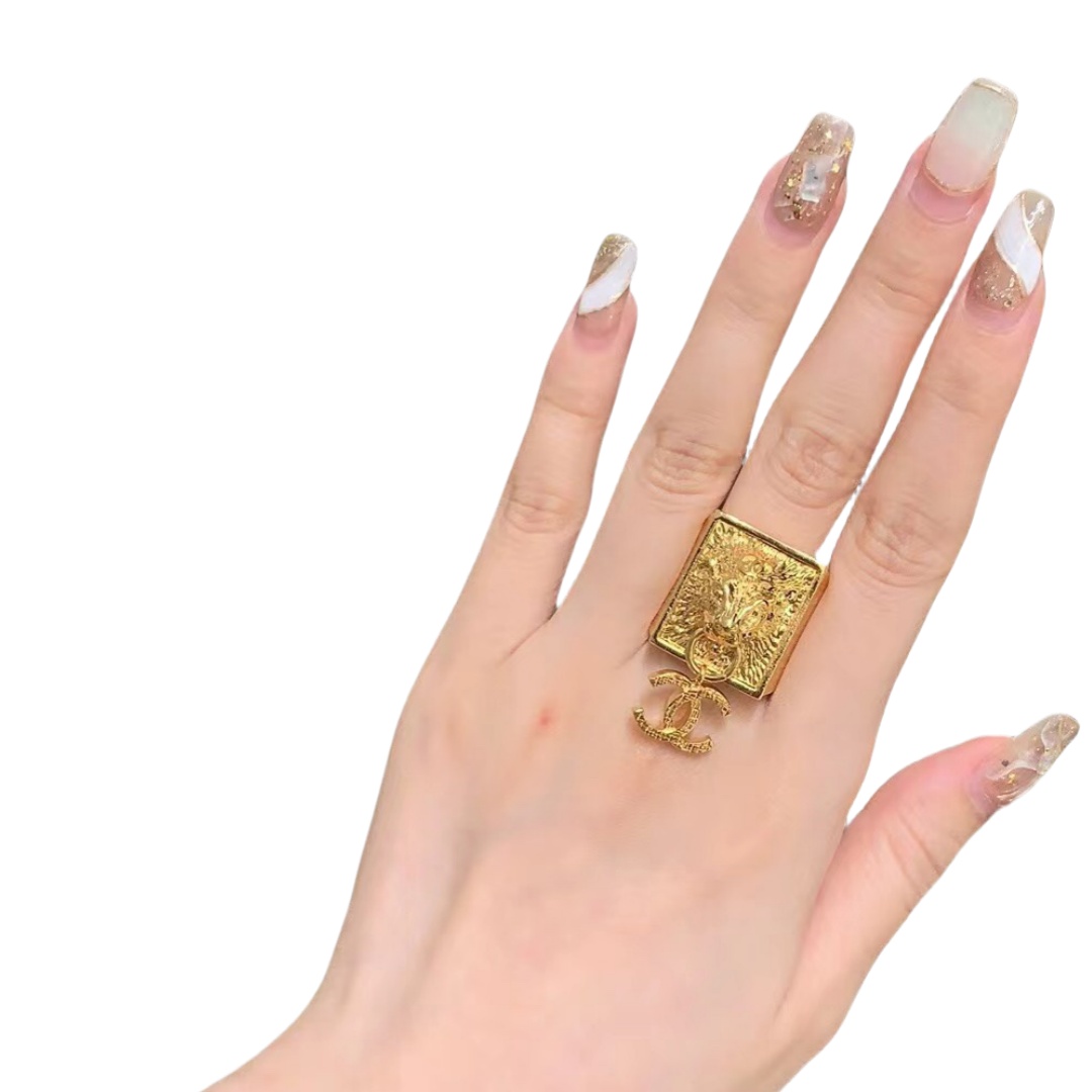 CCR021 Chanel lion heard ring for men - ccjewelryacc