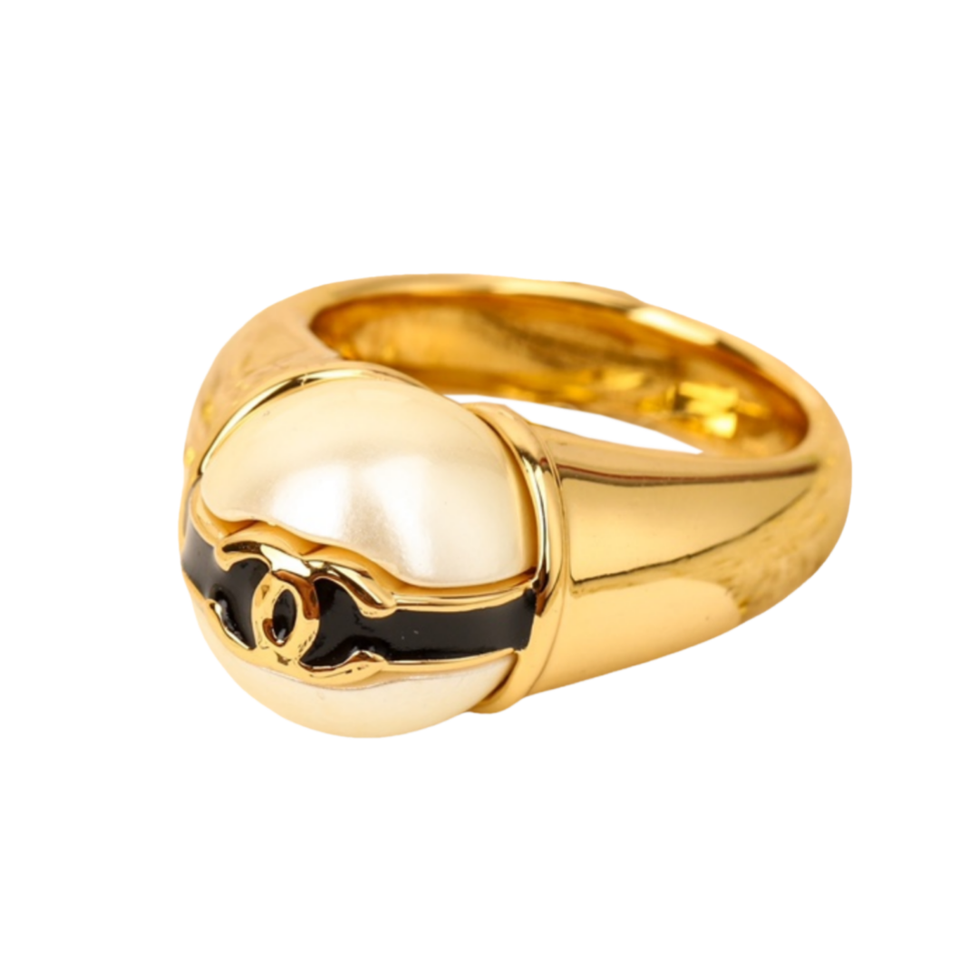 CCR011 Chanel pearl ring - ccjewelryacc