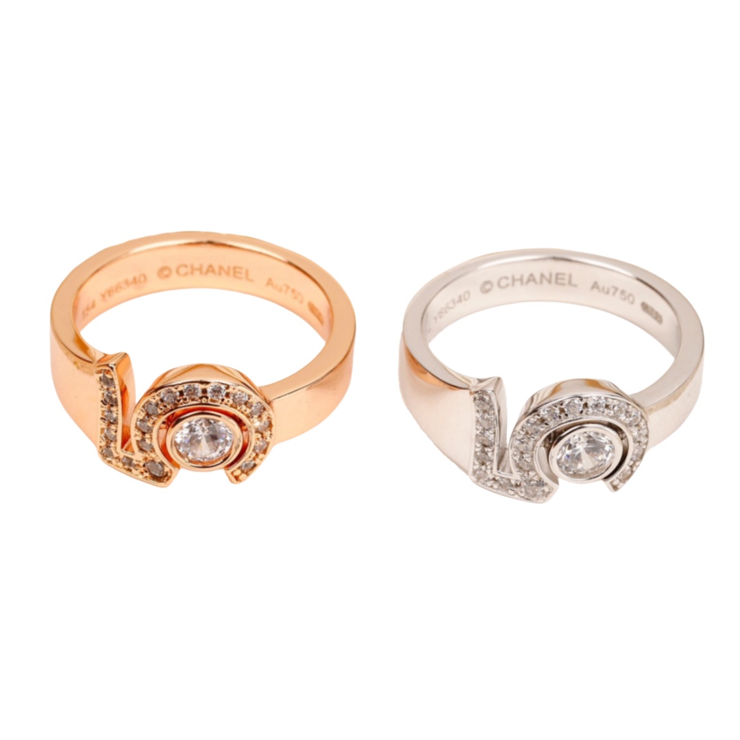 CCRS005 18K White Gold Diamond Eternal No 5 ring - ccfashionjewelry