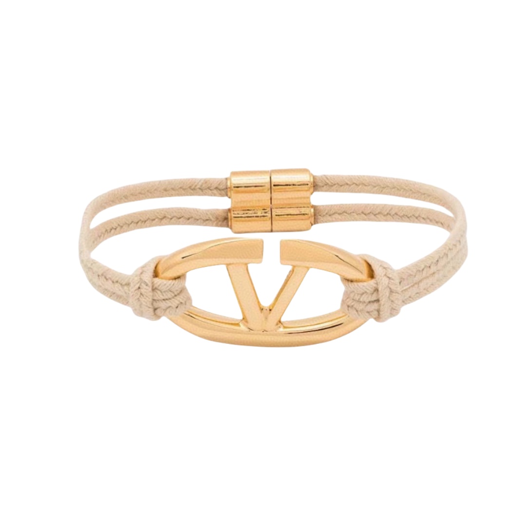 VTS010  Metal Rope V logo bracelet - ccjewelryacc