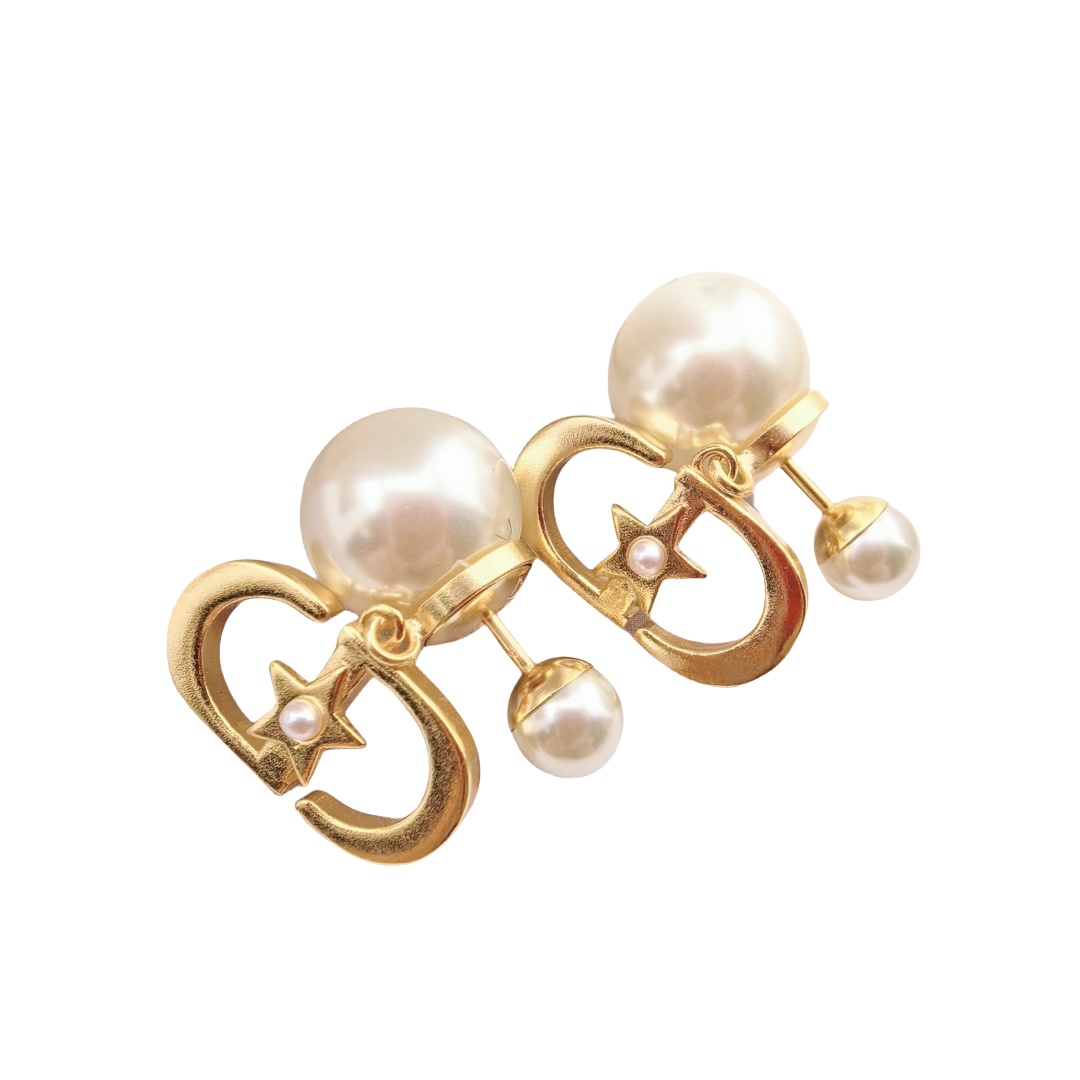 CDE164 Dior CD Star pearl earrings - ccjewelryacc