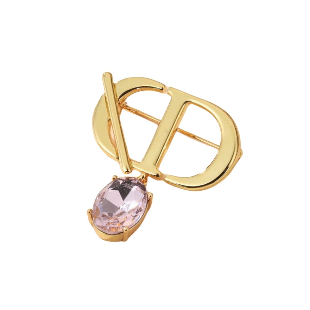 CDB061 Dior logo brooch - ccjewelryacc