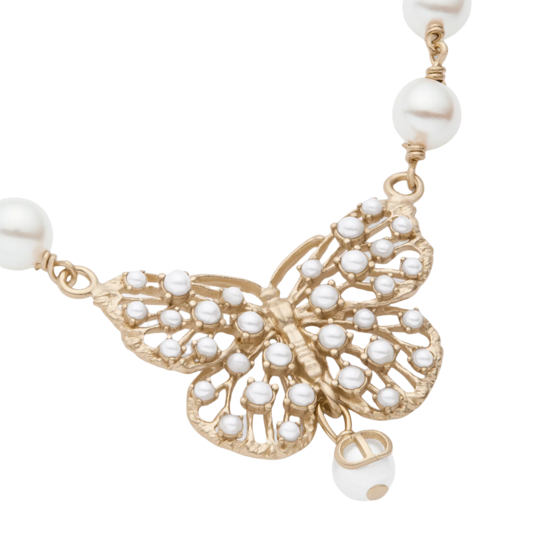 CDN069 Dior Toile De Jouy Papillon necklace - ccjewelryacc