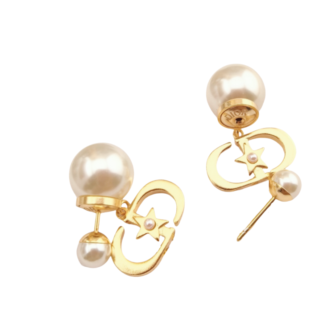 CDE164 Dior CD Star pearl earrings - ccjewelryacc