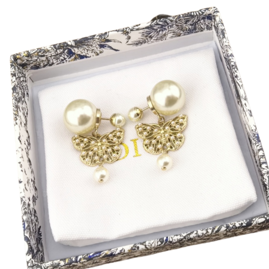 CDE158 Dior butterfly tribales earrings for women - ccjewelryacc