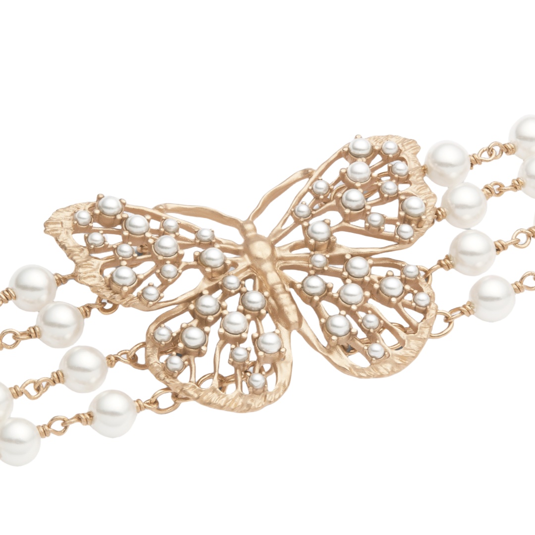 CDN064 Dior Toile de Jouy Papillon choker necklace - ccjewelryacc