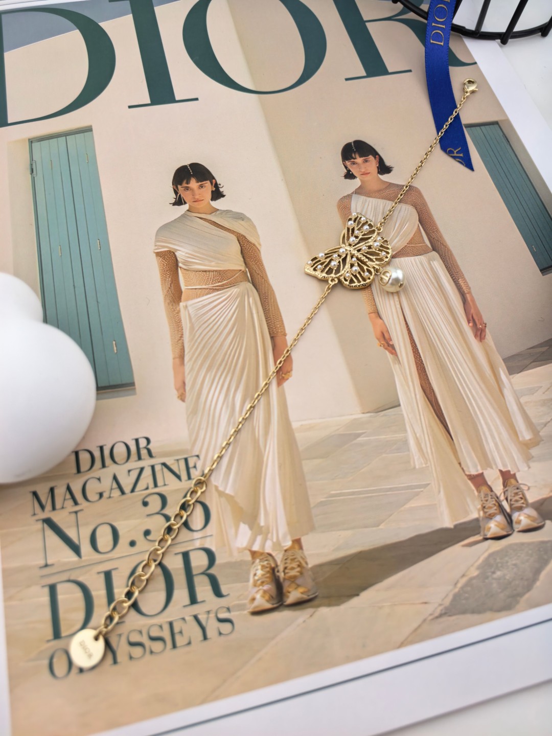 CDS020 Dior Toile de Jouy Papillon butterfly bracelet - ccjewelryacc