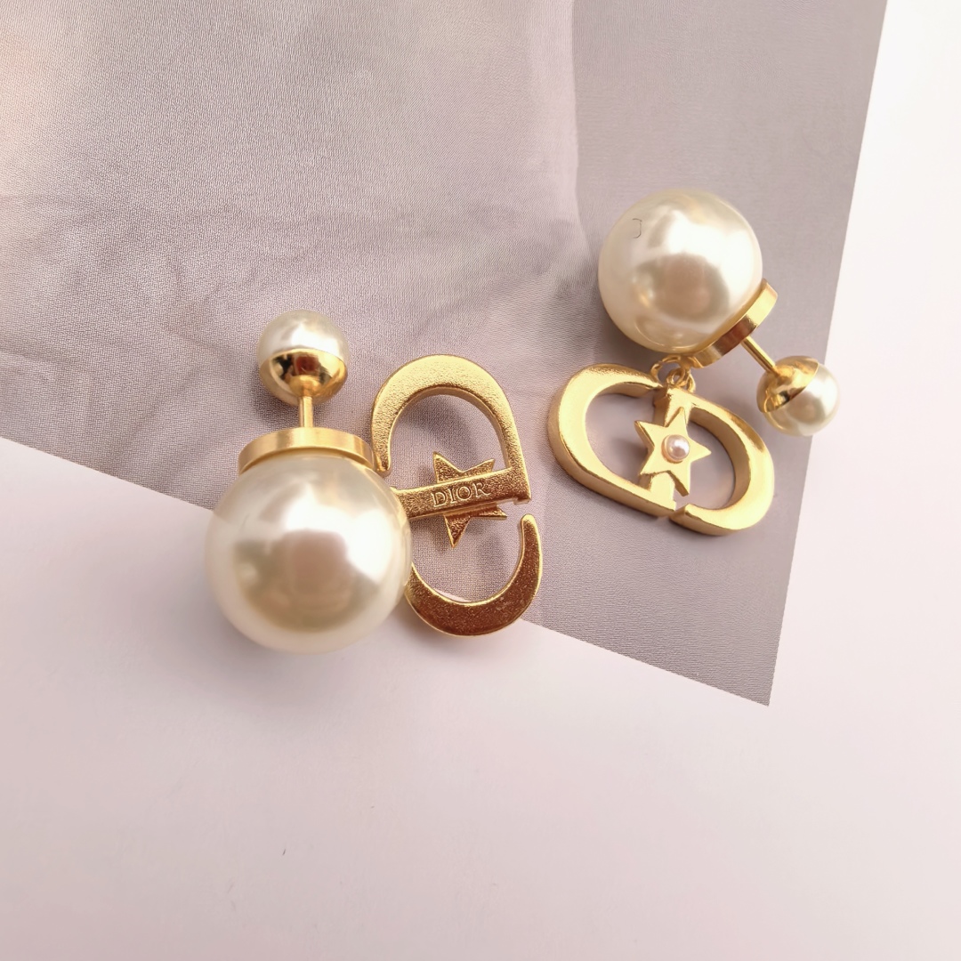 CDE164 Dior CD Star pearl earrings - ccjewelryacc