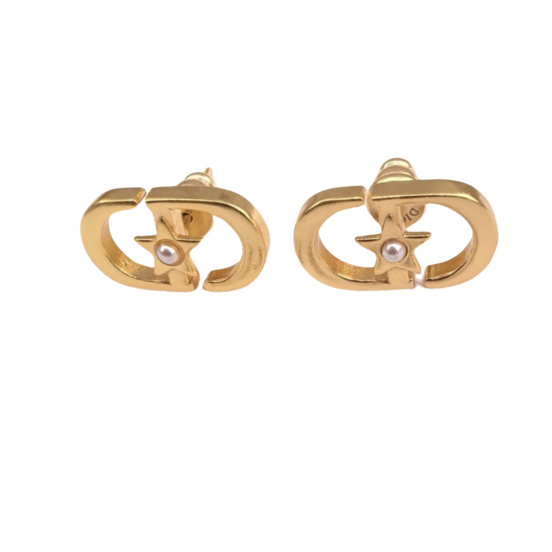 CDE165 Dior cd star pearl earrings - ccjewelryacc