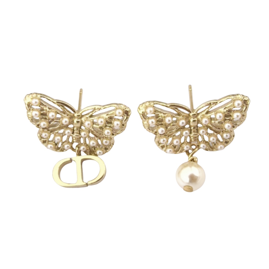 CDE157 Dior Toile de Papillon butterfly earrings - ccjewelryacc