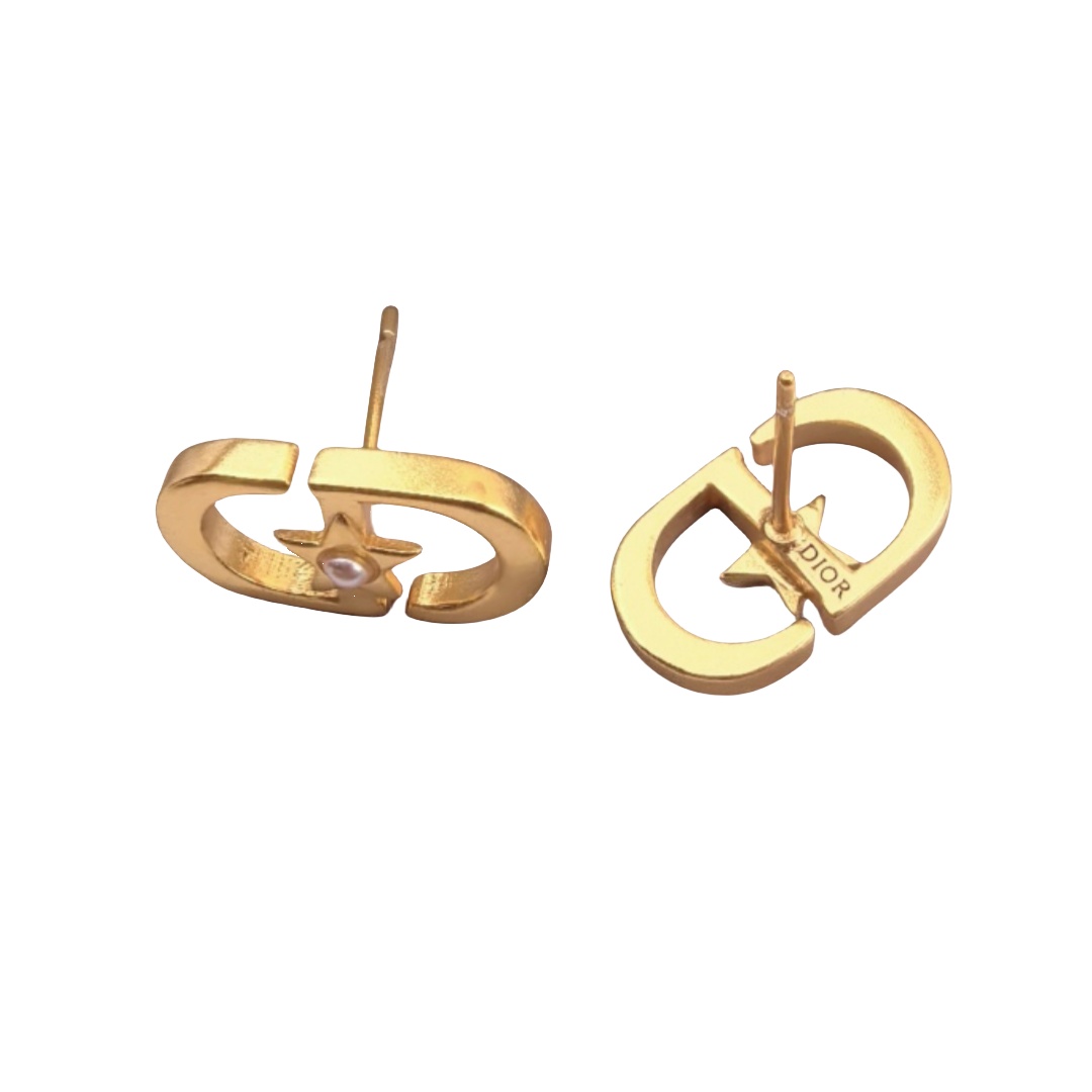 CDE165 Dior cd star pearl earrings - ccjewelryacc