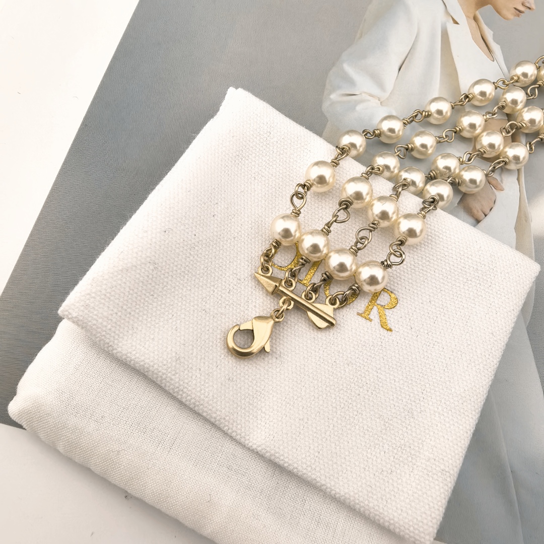 CDN064 Dior Toile de Jouy Papillon choker necklace - ccjewelryacc