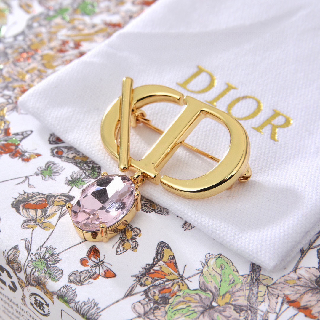 CDB061 Dior logo brooch - ccjewelryacc