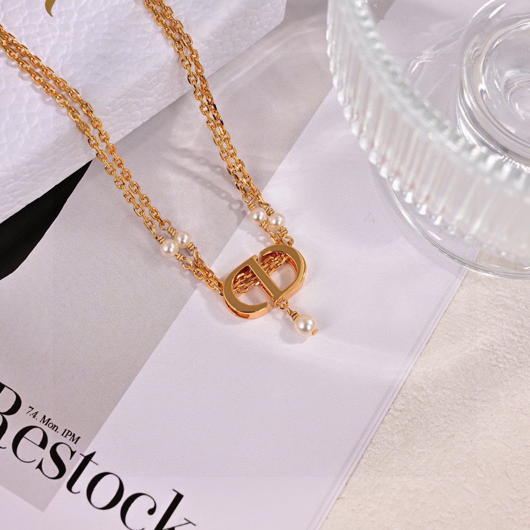 CDN234 Dior 30 Montaigne CD choker necklace - ccjewelryacc