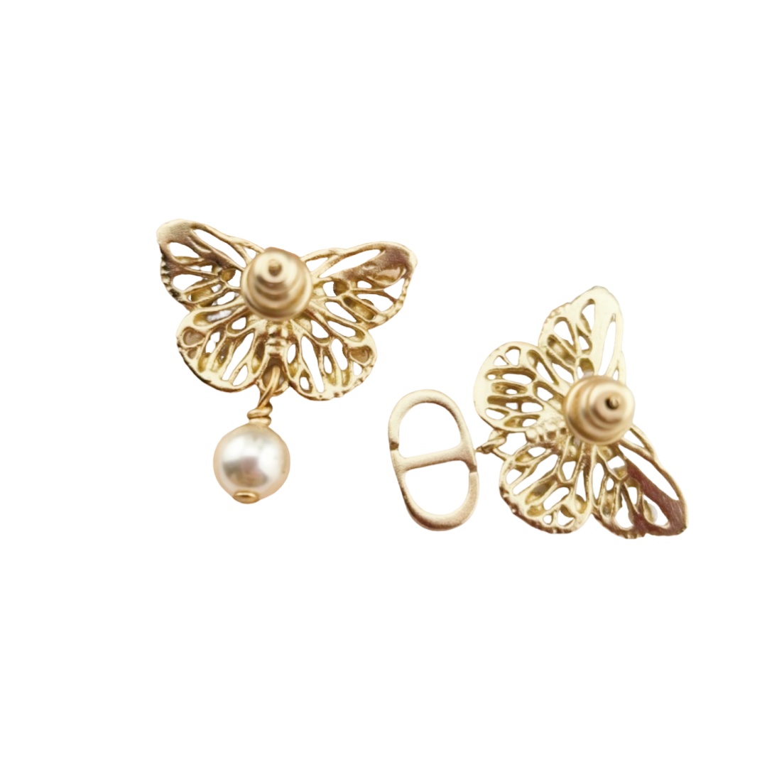 CDE157 Dior Toile de Papillon butterfly earrings - ccjewelryacc