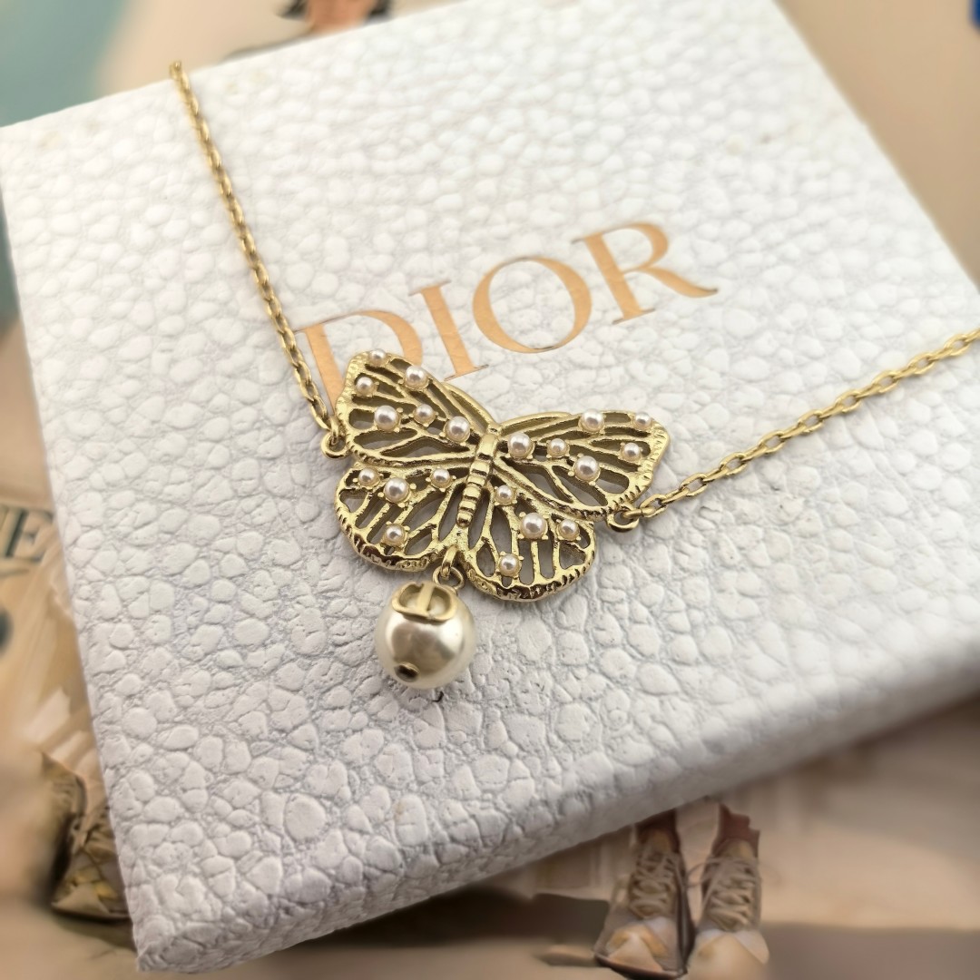 CDS020 Dior Toile de Jouy Papillon butterfly bracelet - ccfashionjewelry