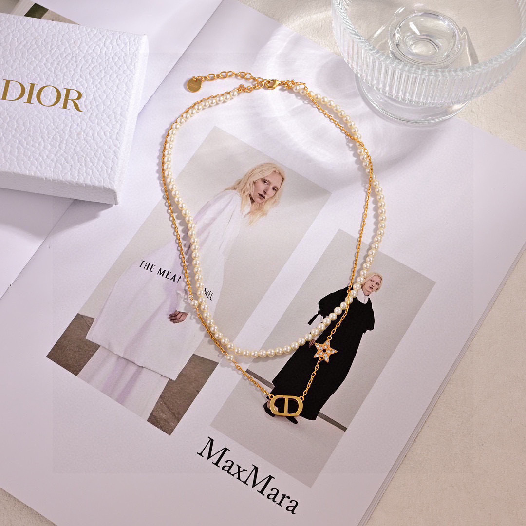 CDN056 Dior Petit CD necklace - ccjewelryacc
