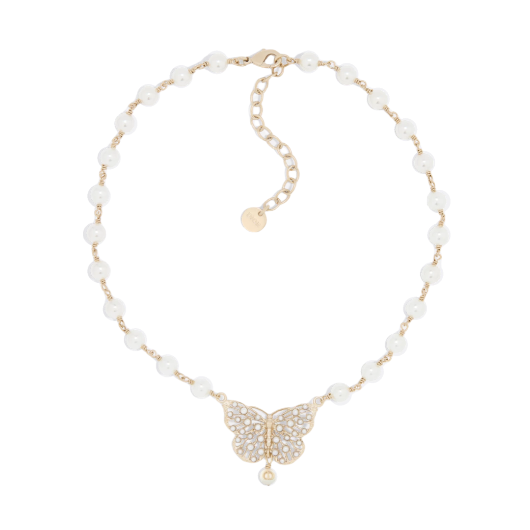 CDN069 Dior Toile De Jouy Papillon necklace - ccjewelryacc