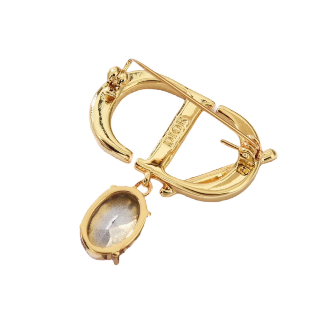 CDB061 Dior logo brooch - ccjewelryacc