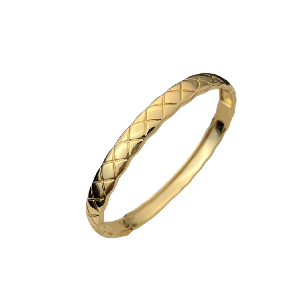 CCS114 Wide metal COCO Crush Bangle Bracelet - ccjewelryacc