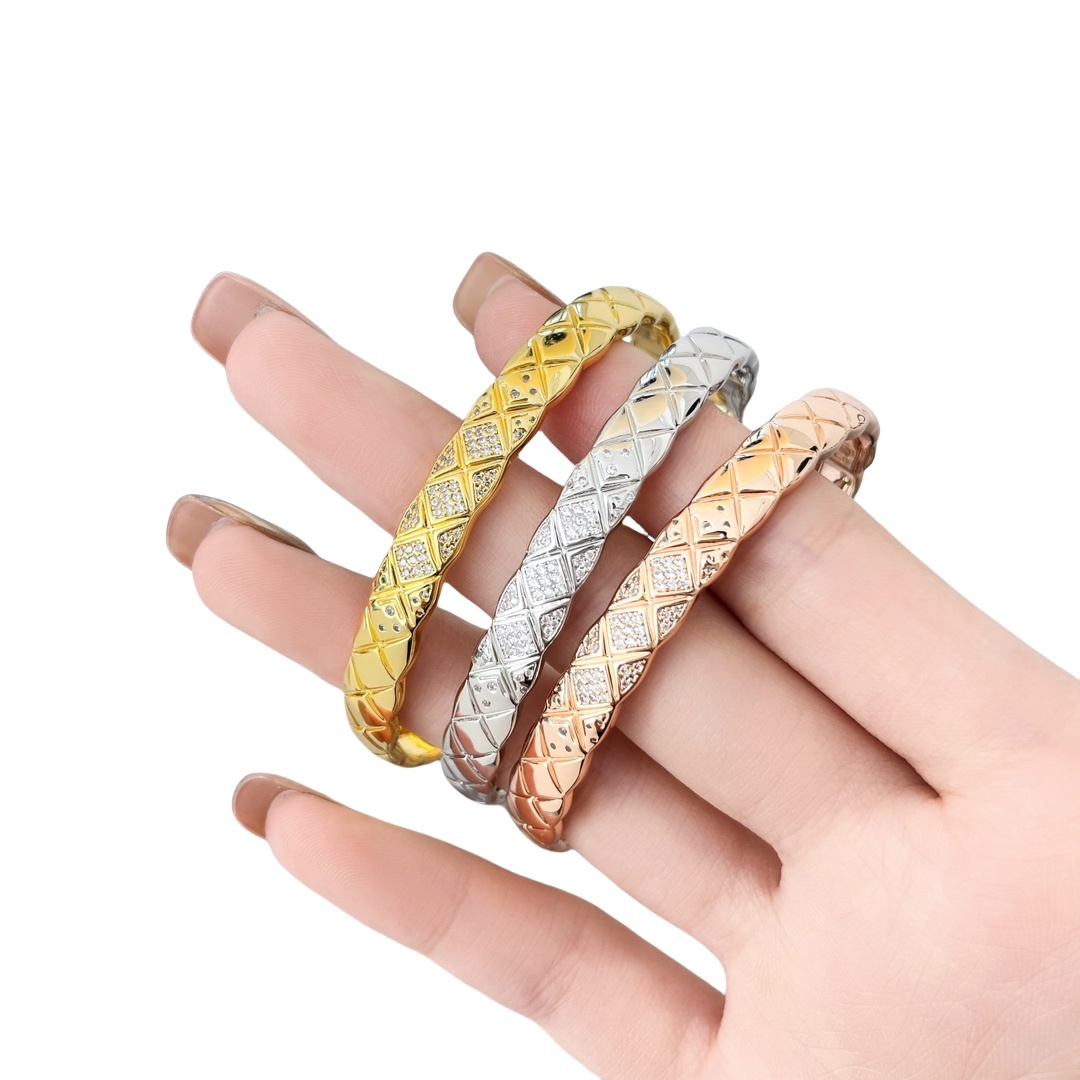 CCS114 Wide metal COCO Crush Bangle Bracelet - ccjewelryacc