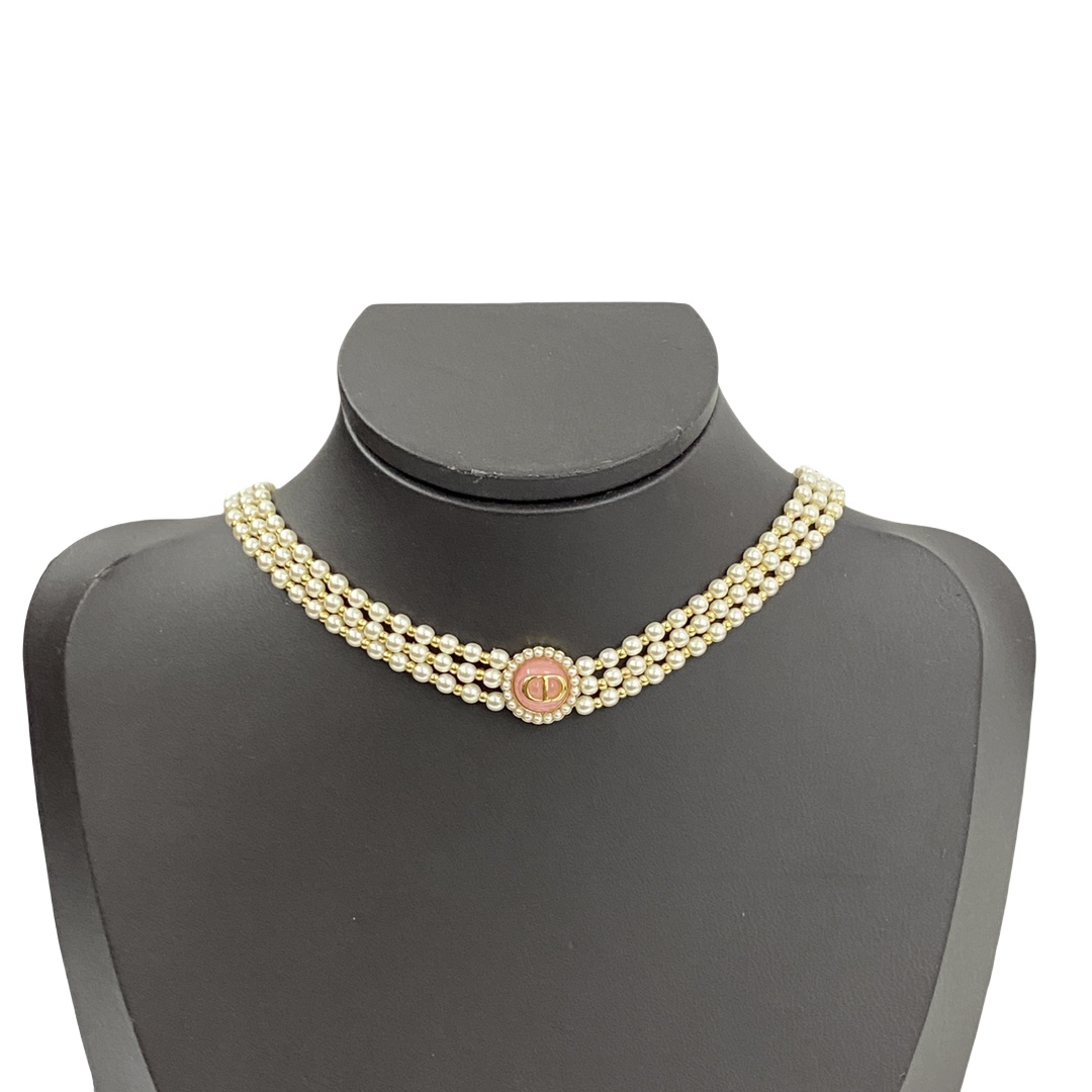 CDN314  Dior Petit CD Baroque choker necklace - ccjewelryacc
