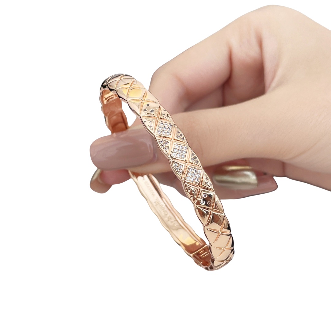 CCS114 Wide metal COCO Crush Bangle Bracelet - ccjewelryacc