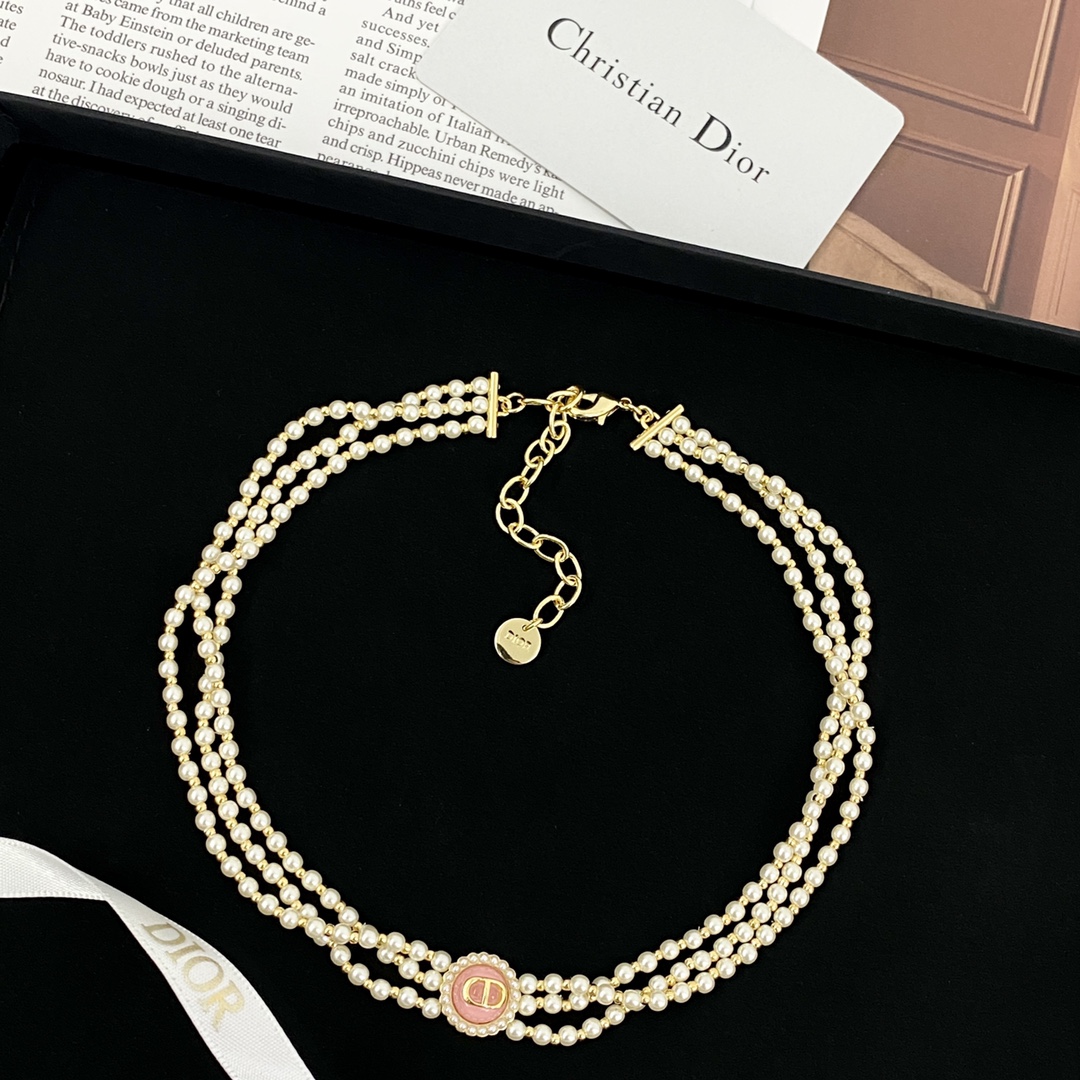 CDN314  Dior Petit CD Baroque choker necklace - ccjewelryacc