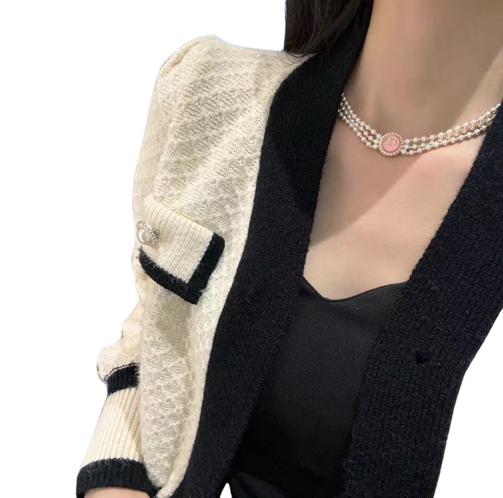 CDN314  Dior Petit CD Baroque choker necklace - ccjewelryacc