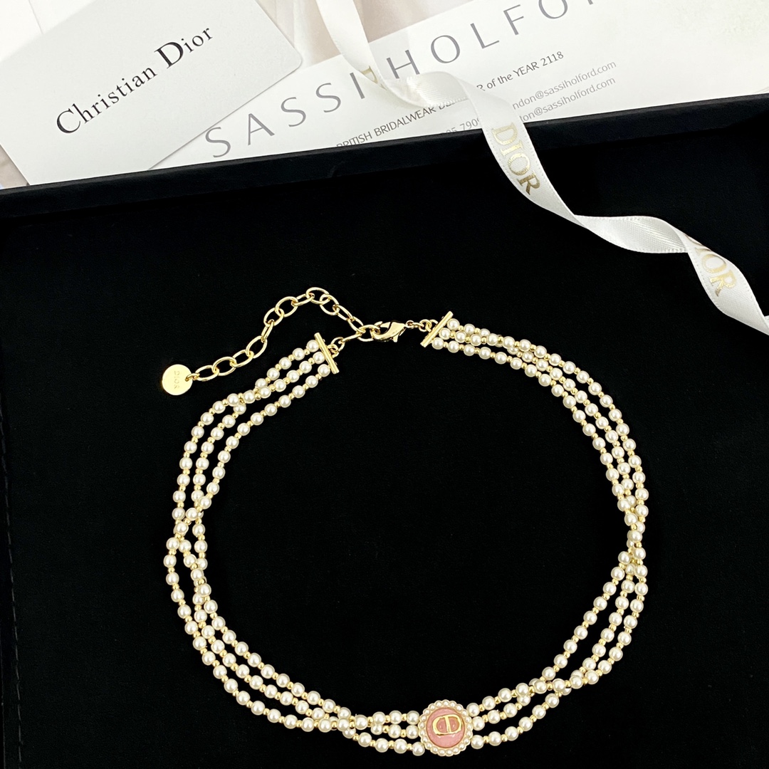 CDN314  Dior Petit CD Baroque choker necklace - ccjewelryacc