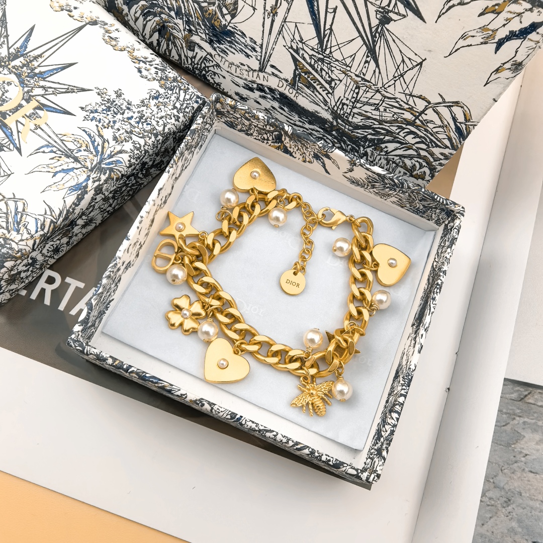 CDS025 Lucky dior charms bracelet - ccjewelryacc