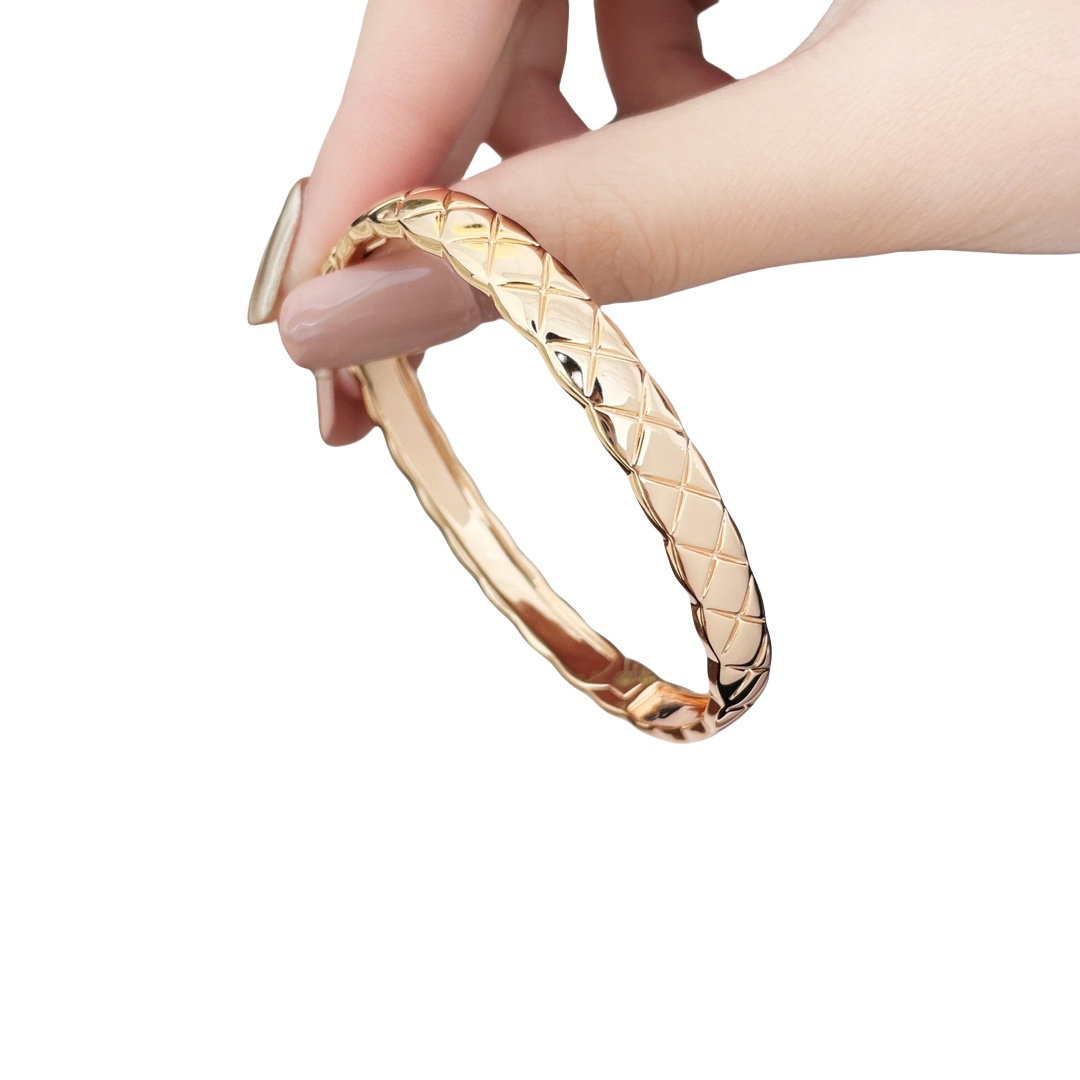 CCS114 Wide metal COCO Crush Bangle Bracelet - ccjewelryacc