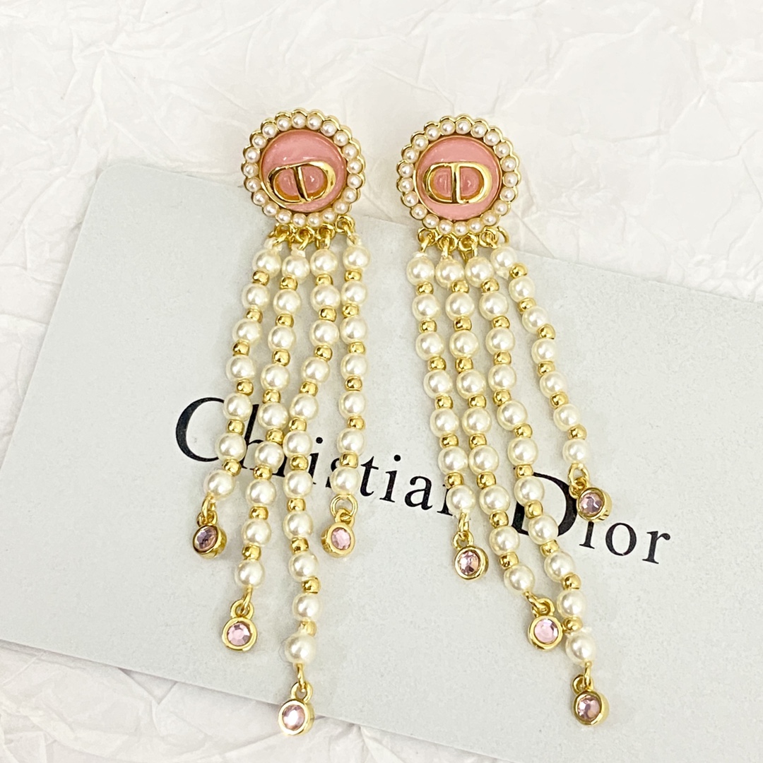 CDE283 CD Pearl tassel Earrings - ccjewelryacc