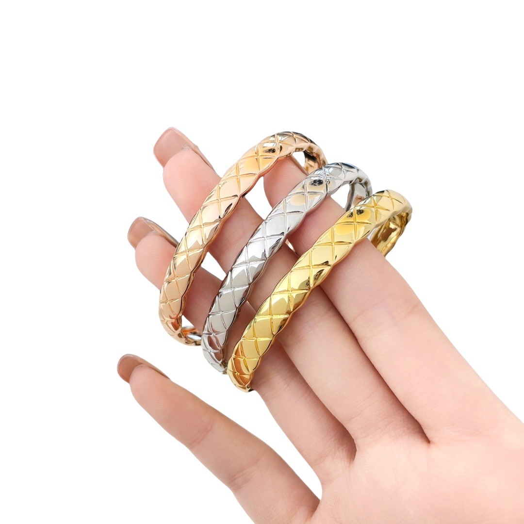 CCS114 Wide metal COCO Crush Bangle Bracelet - ccjewelryacc