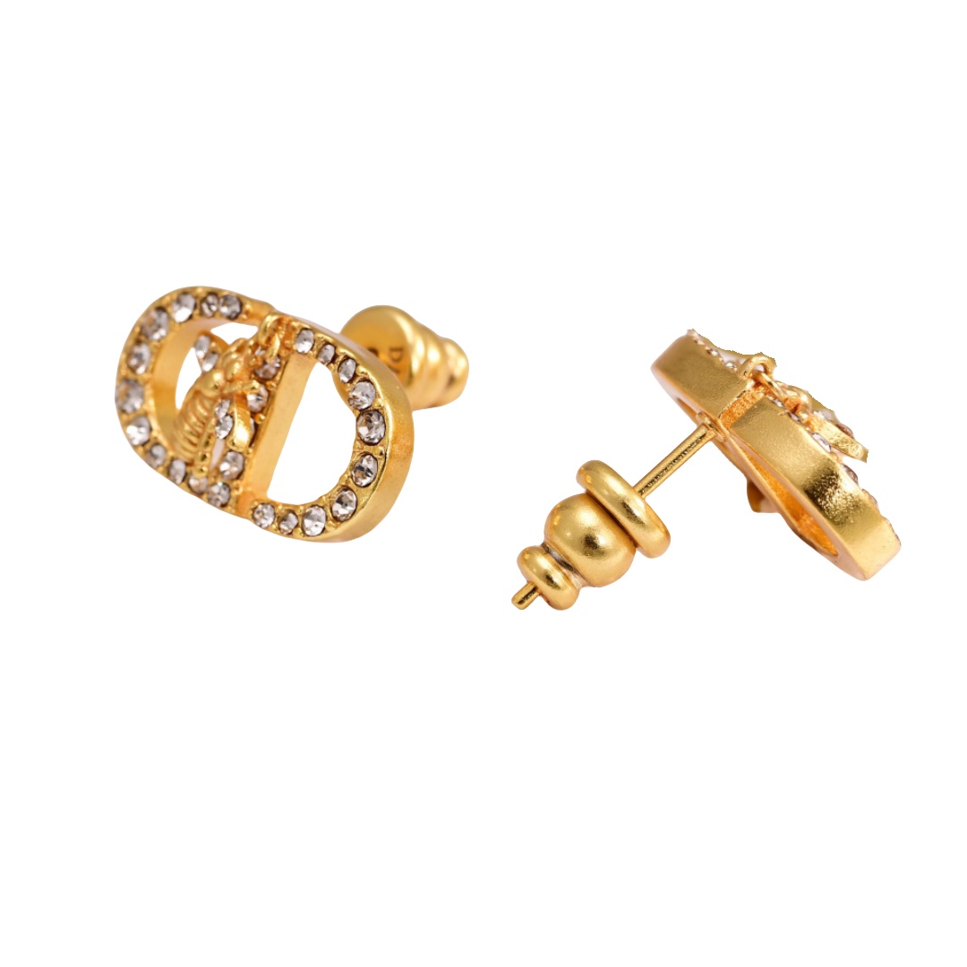 CDE172 Dior Petit CD Bee stud earrings - ccjewelryacc