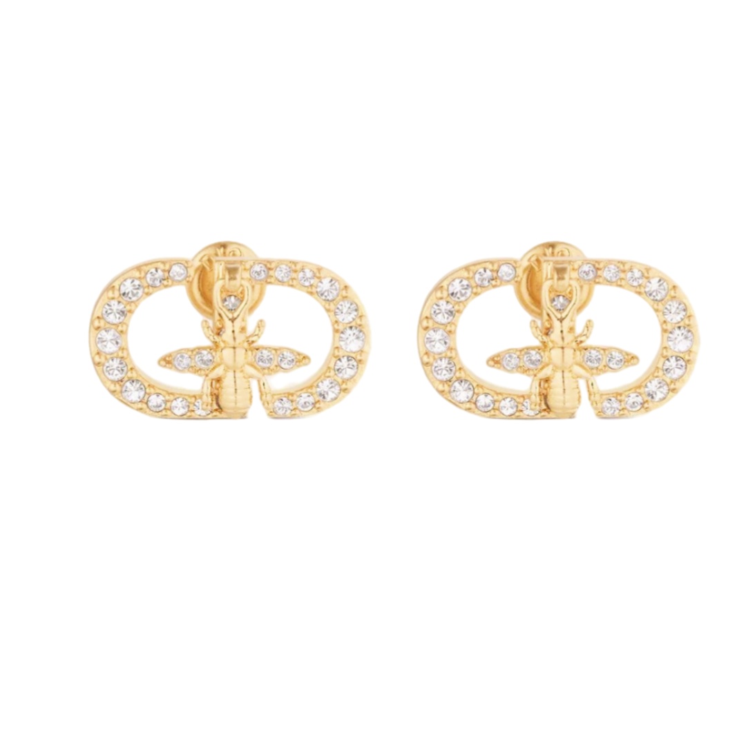 CDE172 Dior Petit CD Bee stud earrings - ccjewelryacc