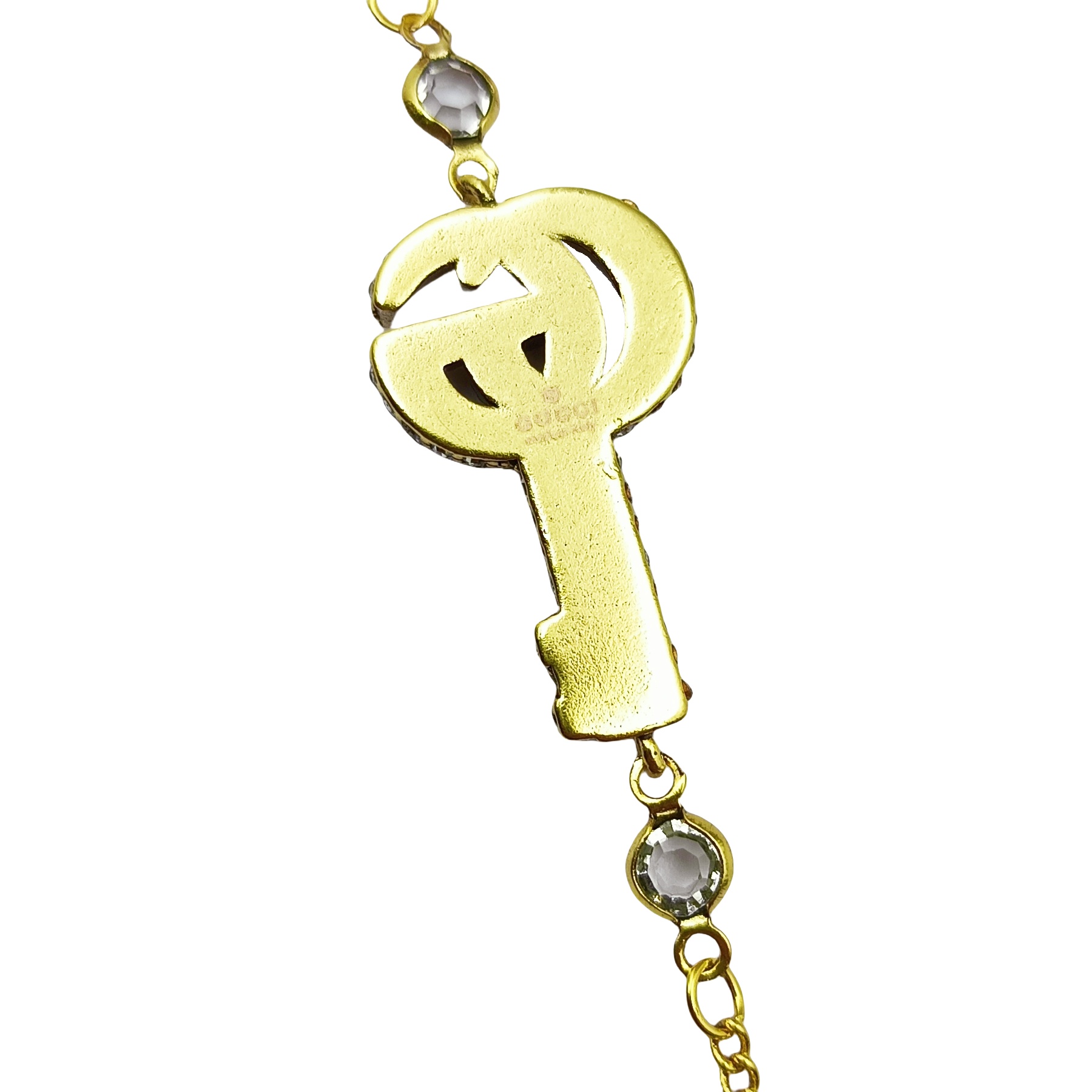 GGS051 Gucci Double G key bracelet with crystals - ccjewelryacc