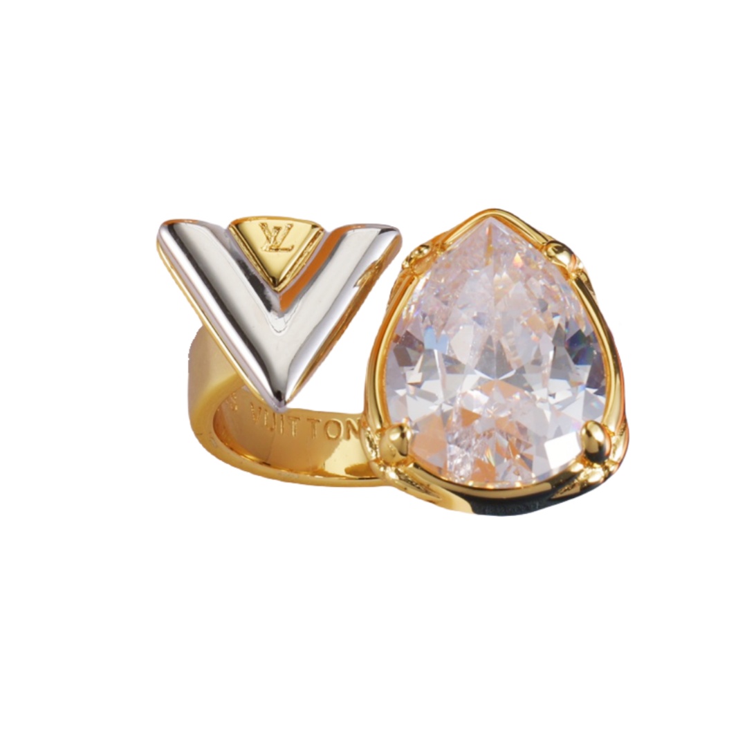 LVR011 V for Vuitton Ring - ccjewelryacc