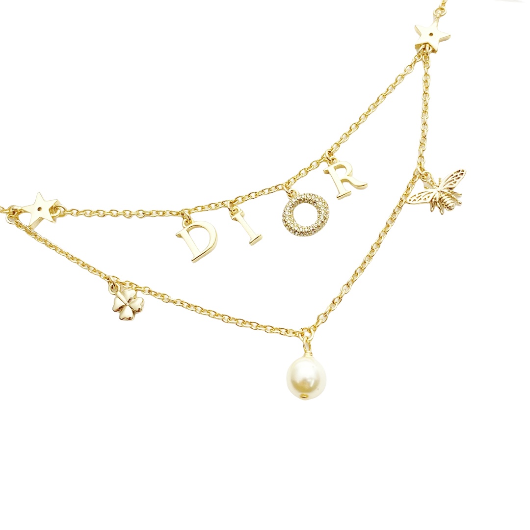 CDN090 Dior star bee charms necklace - ccjewelryacc