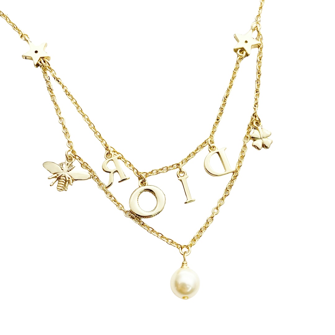 CDN090 Dior star bee charms necklace - ccjewelryacc