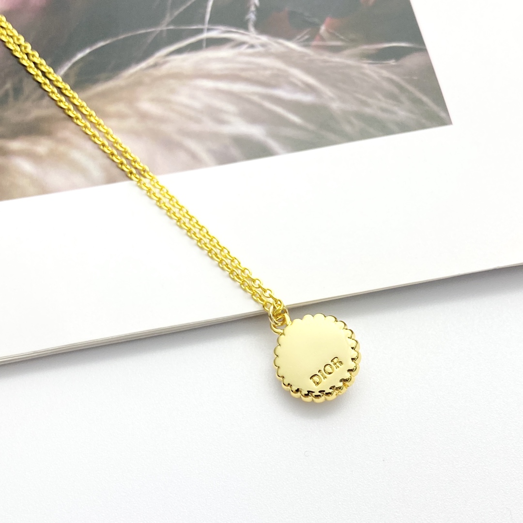 CDN276 Dior Petit CD baroque pendant necklace - ccjewelryacc