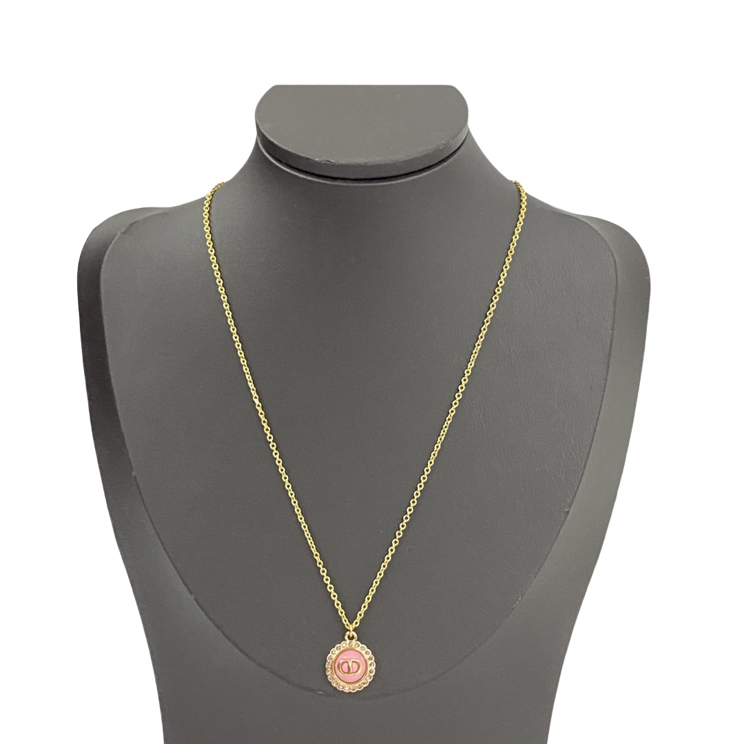 CDN276 Dior Petit CD baroque pendant necklace - ccjewelryacc