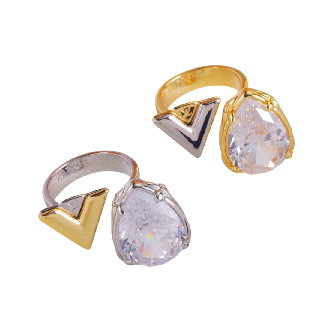 LVR011 V for Vuitton Ring - ccjewelryacc