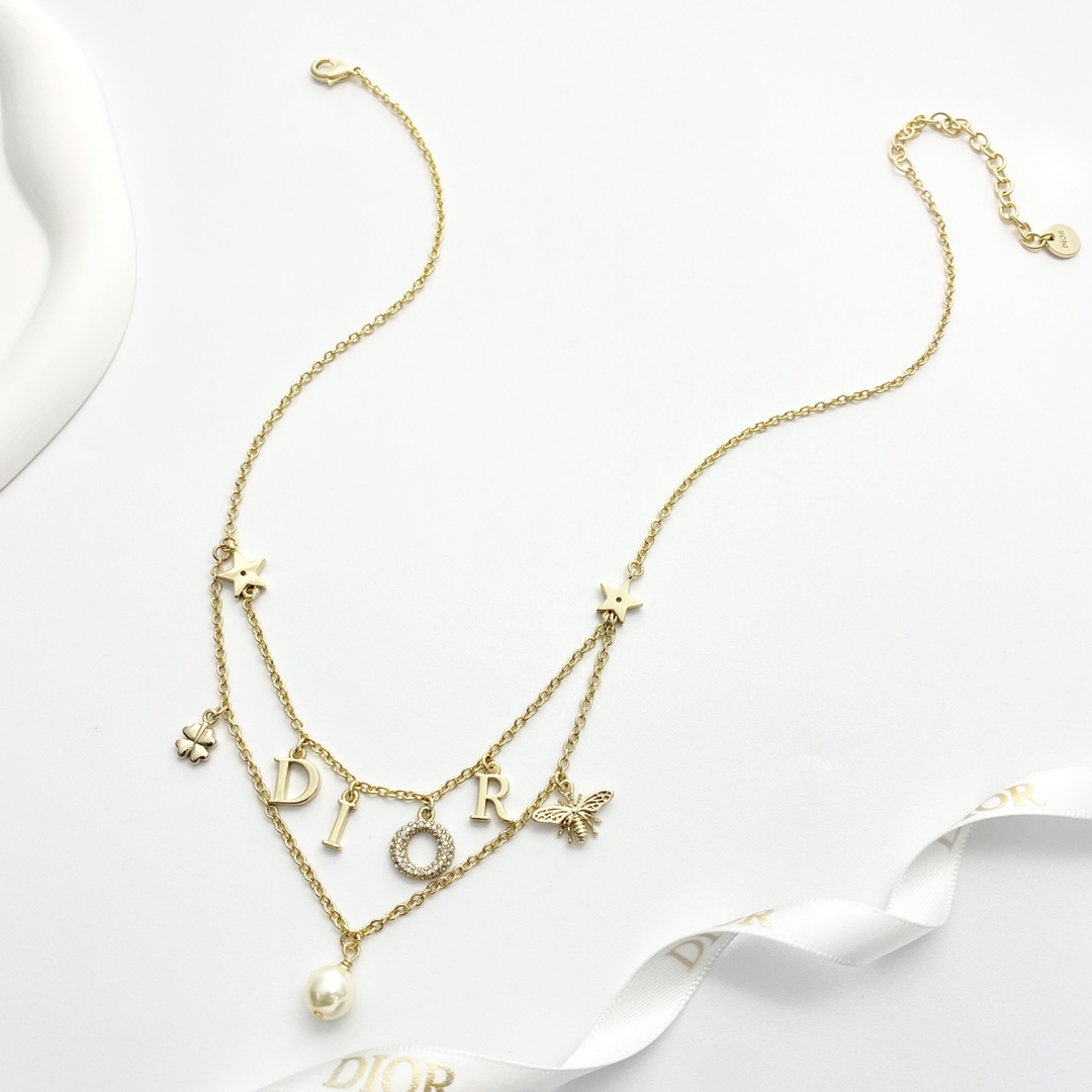 CDN090 Dior star bee charms necklace - ccjewelryacc