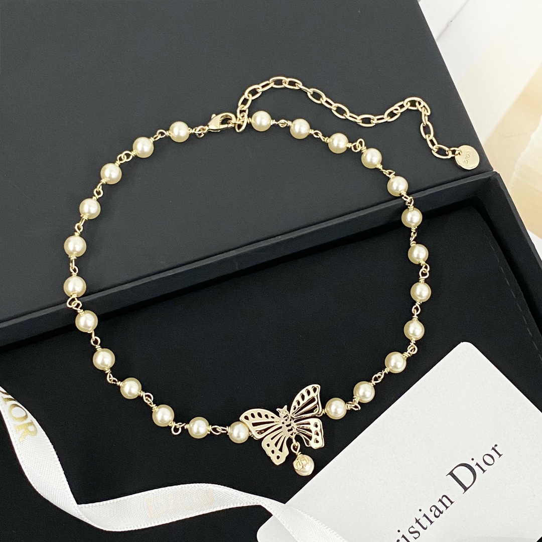 CDN150 Christian dior butterfly necklace - ccjewelryacc