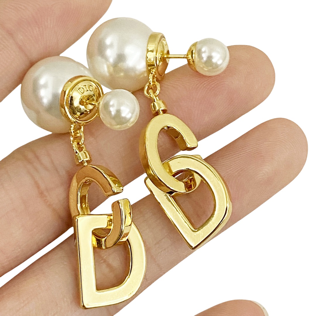 CDE213 CD pearl earrings - ccjewelryacc