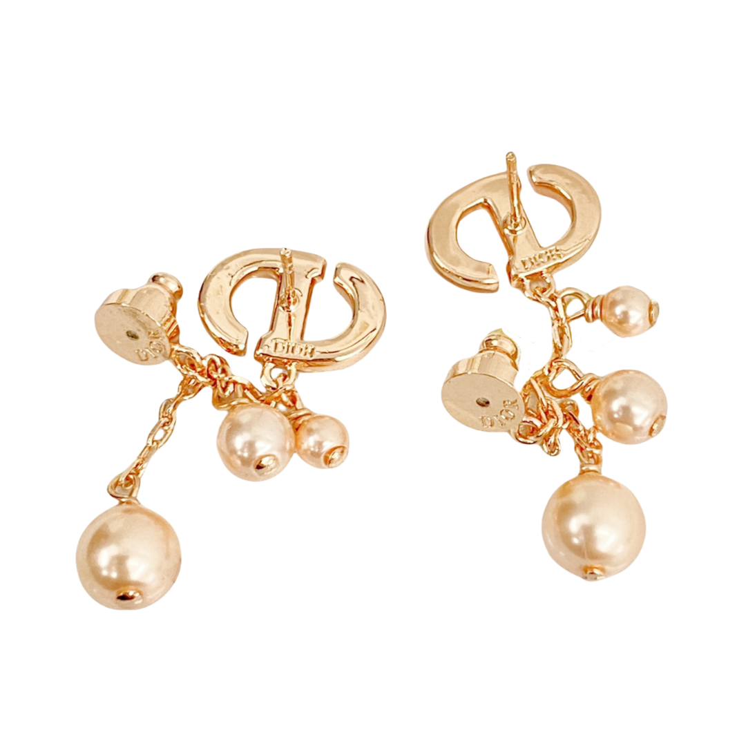 CDE183 Dior earrings pink - ccjewelryacc
